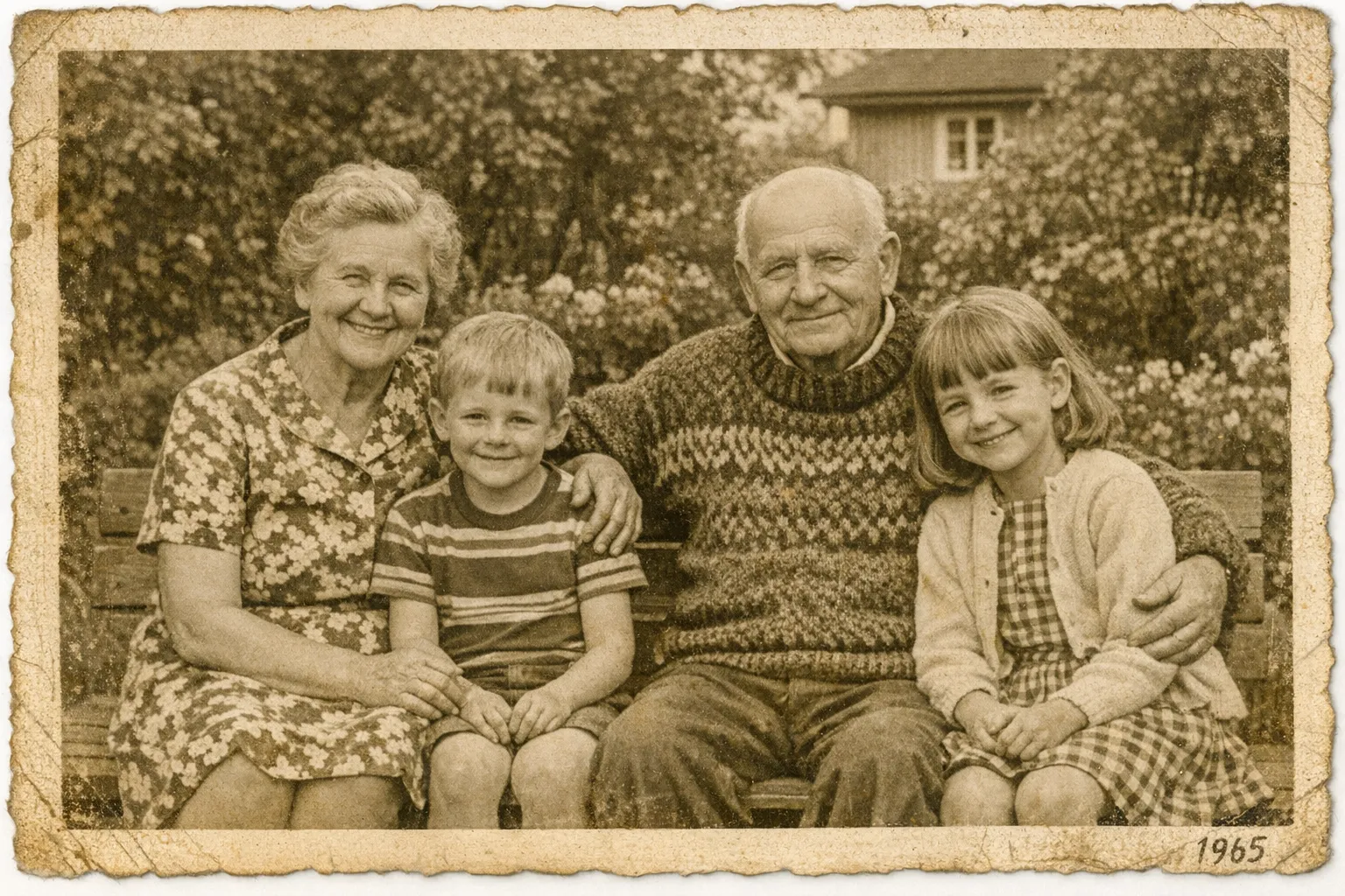 Gammelt familiebilde fra 1965